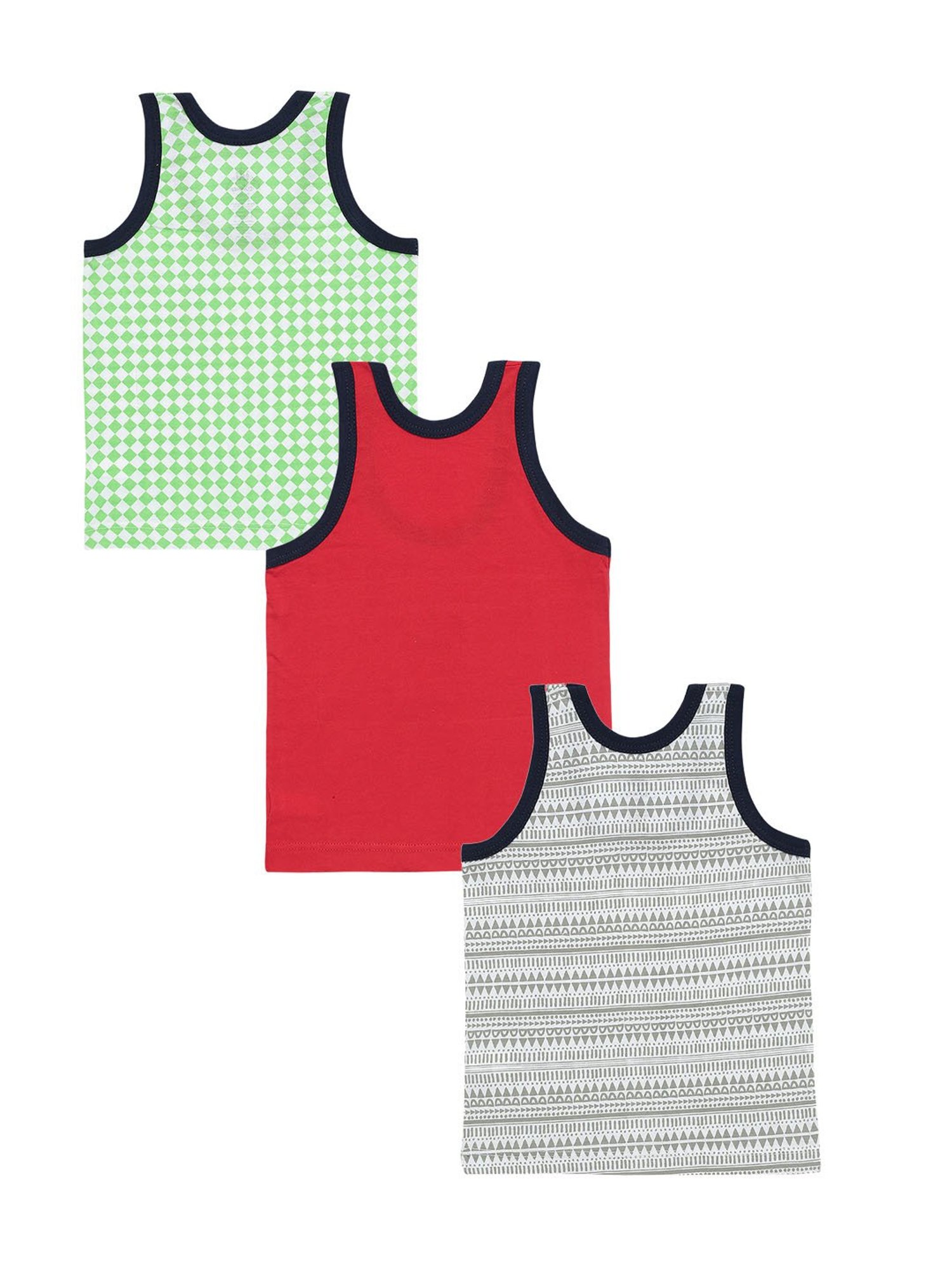 Bodycare Kids Assorted Printed Vests (Pack Of 3)