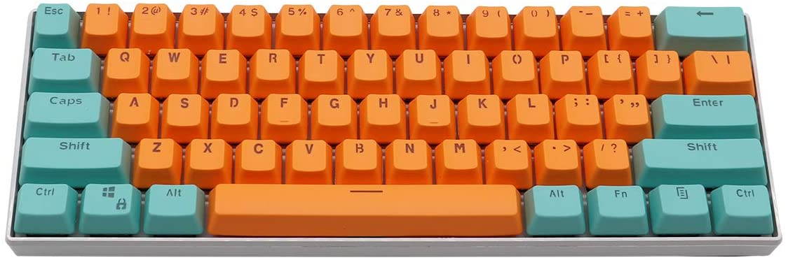 CUUWE 61 PBT Keycaps for 60 Percent Keyboard, Backlit Keycap Set for Mechanical Gaming Keyboard OEM Profile Keycaps with Key Puller for Cherry MX Switches GH60/RK61/GK61/Annie pro 2