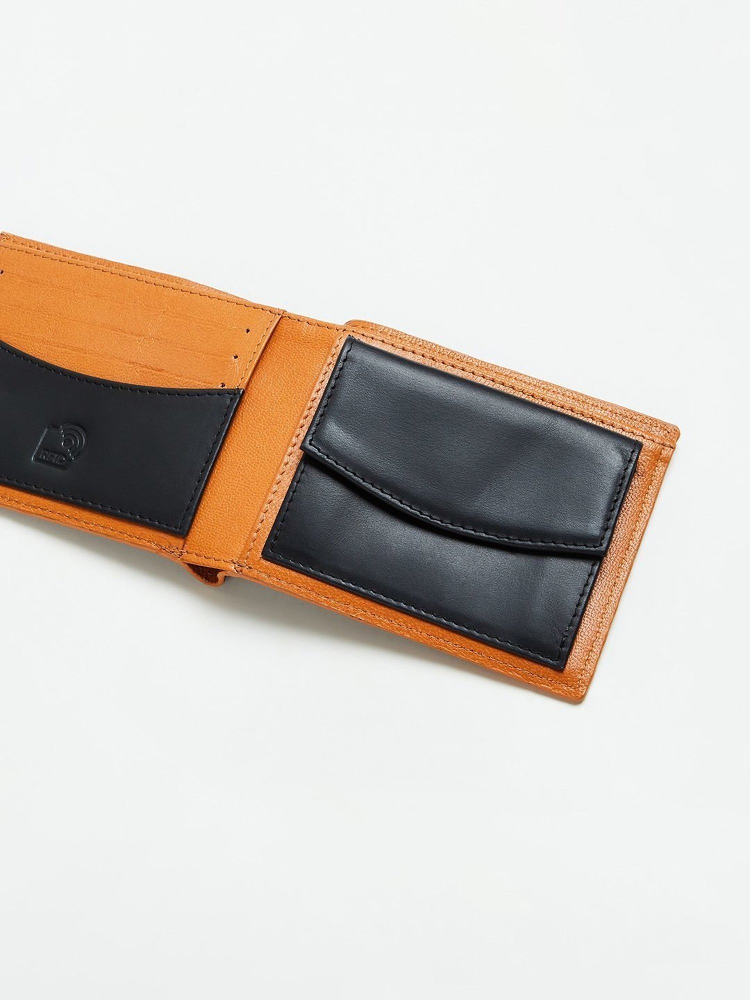 Code by Lifestyle Black Leather Bi-Fold Wallet for Men