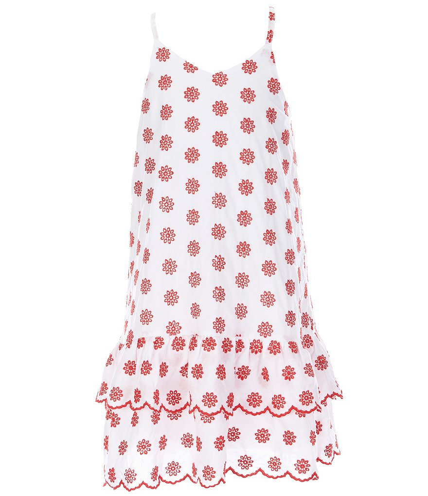 Angie Big Girls 7-14 Stripe Ruffle-Hem Maxi Dress