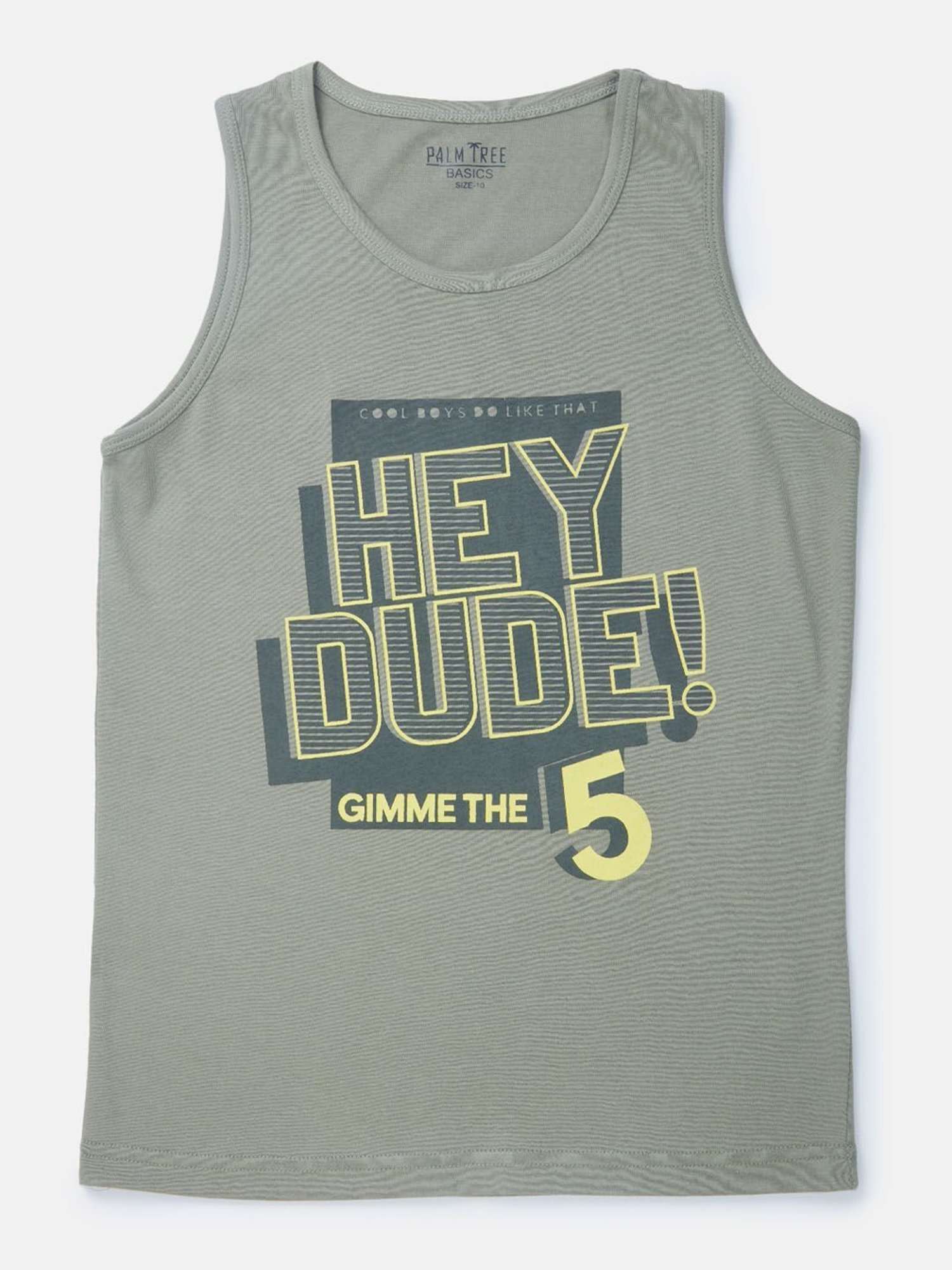 Palm Tree Kids Sage Green Printed Vest