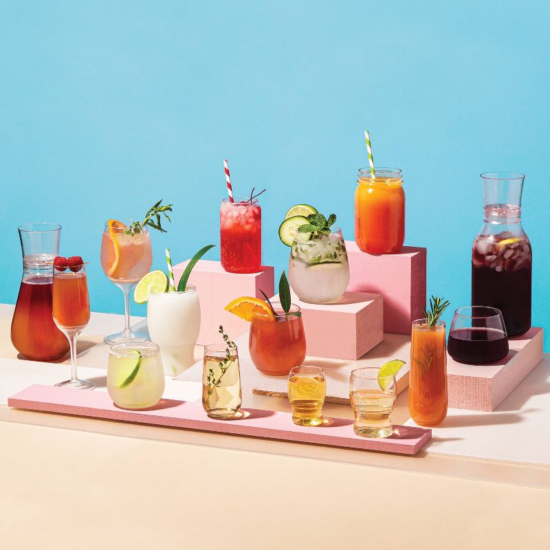 18oz Tumbler Plastic Wine Glasses Set of 48 Clear - TOSSWARE