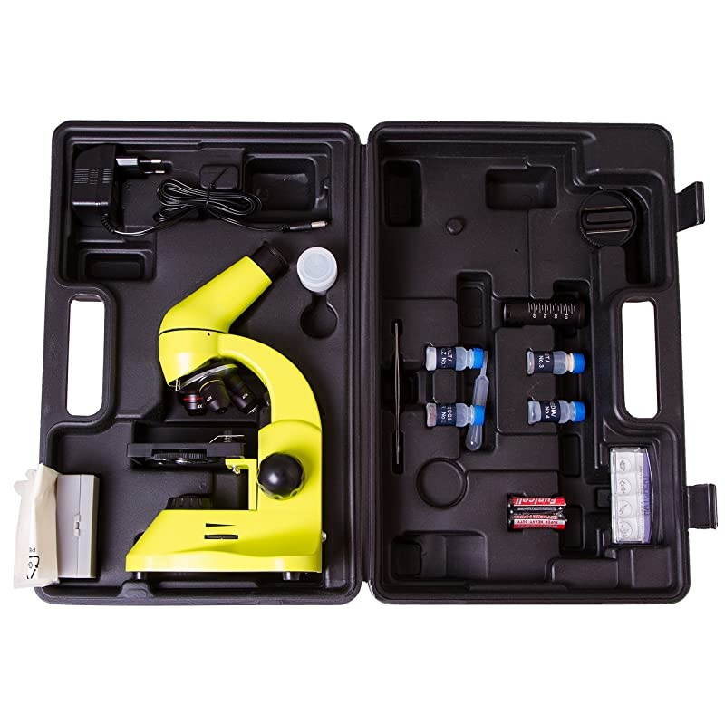 MicroMini 20x LED Lighted Pocket Microscope with Builtin UV and LED Flashlight Green