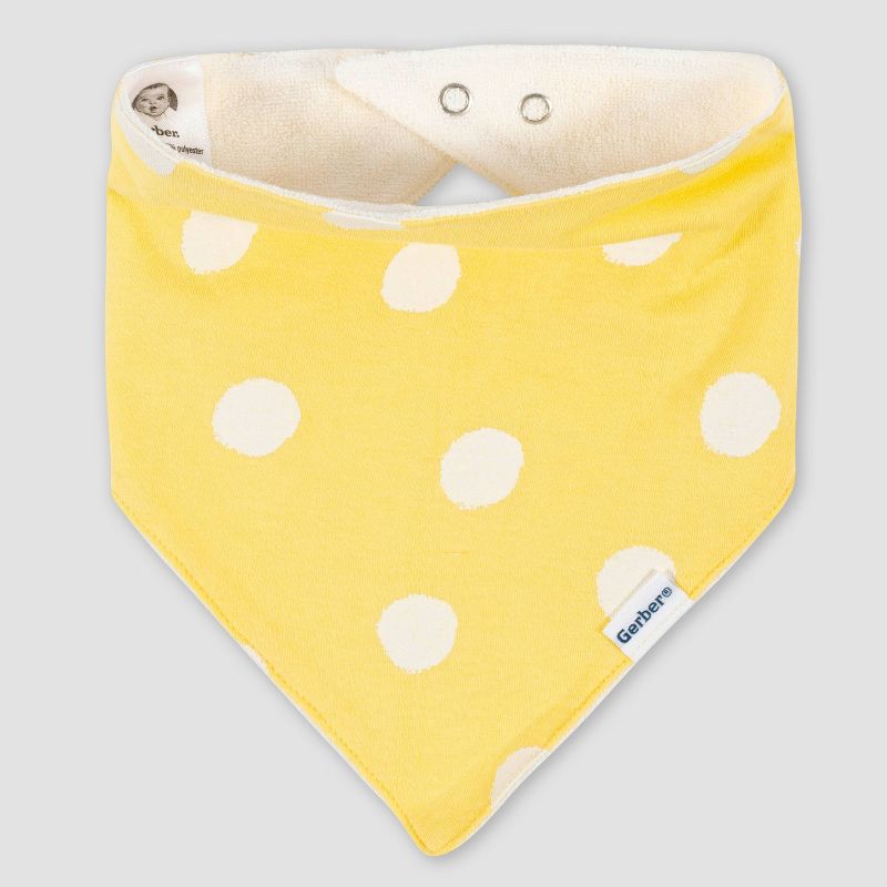 Gerber Baby Girls' 4pk Fox Bandana Bib - Blue