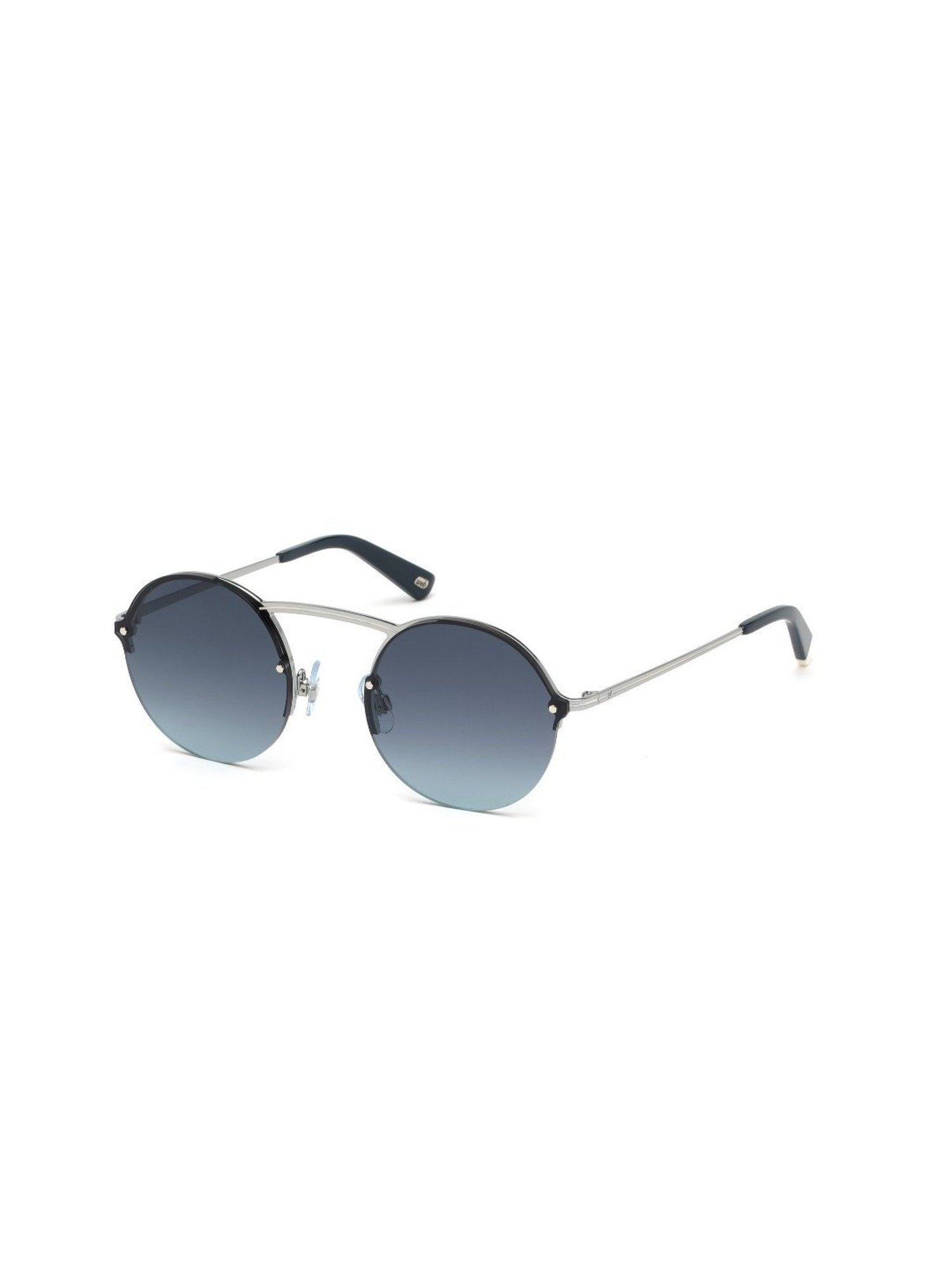 Web Eyewear Blue Round Unisex Sunglasses Designed in Italy