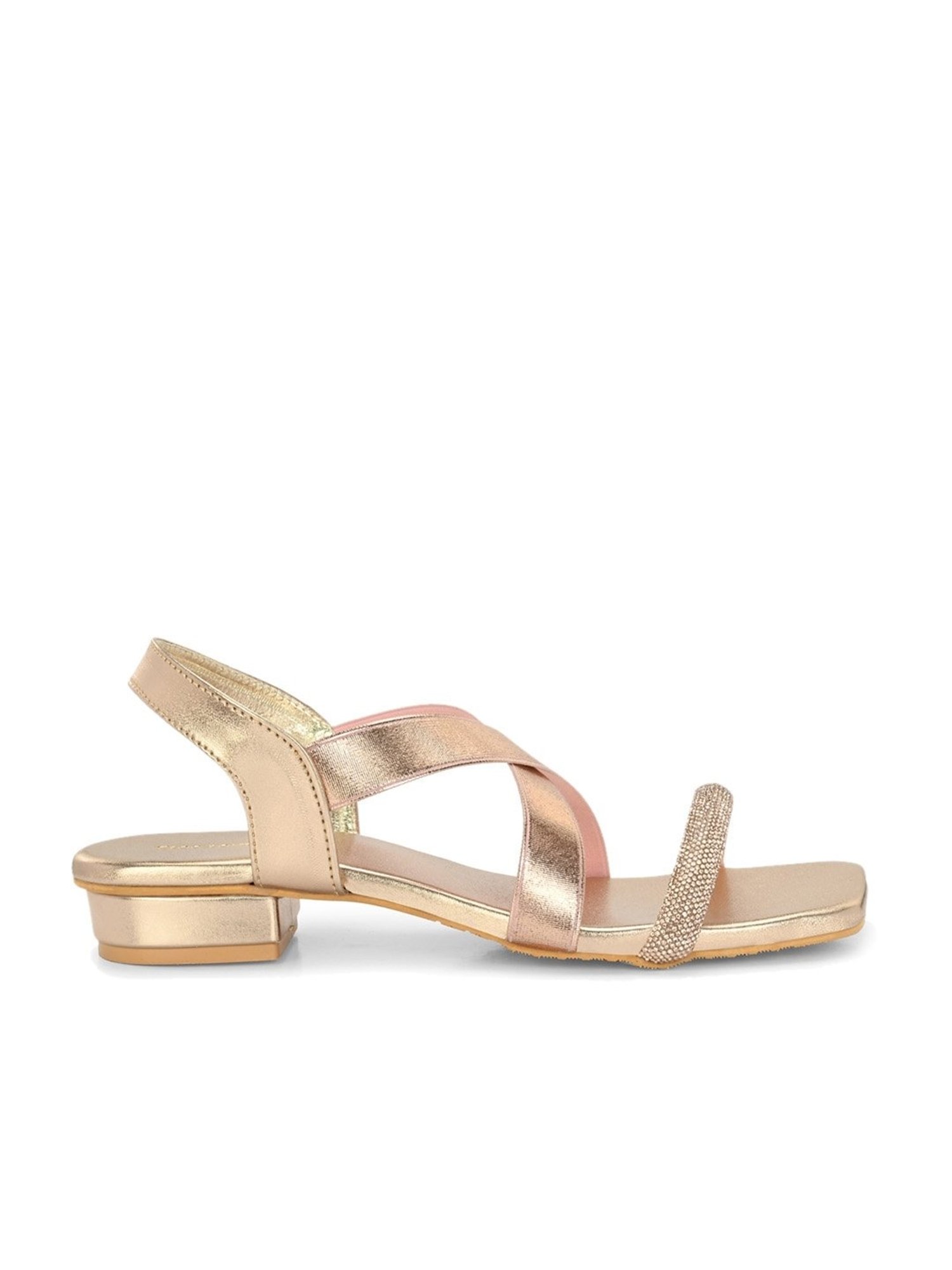 Clog London Women's Rose Gold Sling Back Sandals