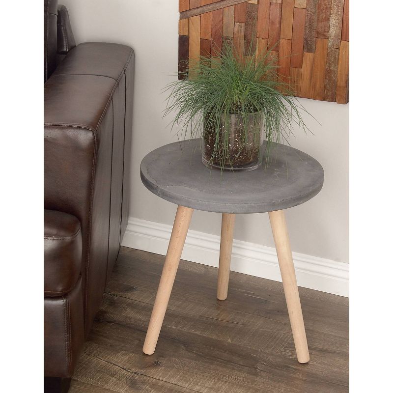 Wood Fiber Clay Patio Accent Table - Olivia & May