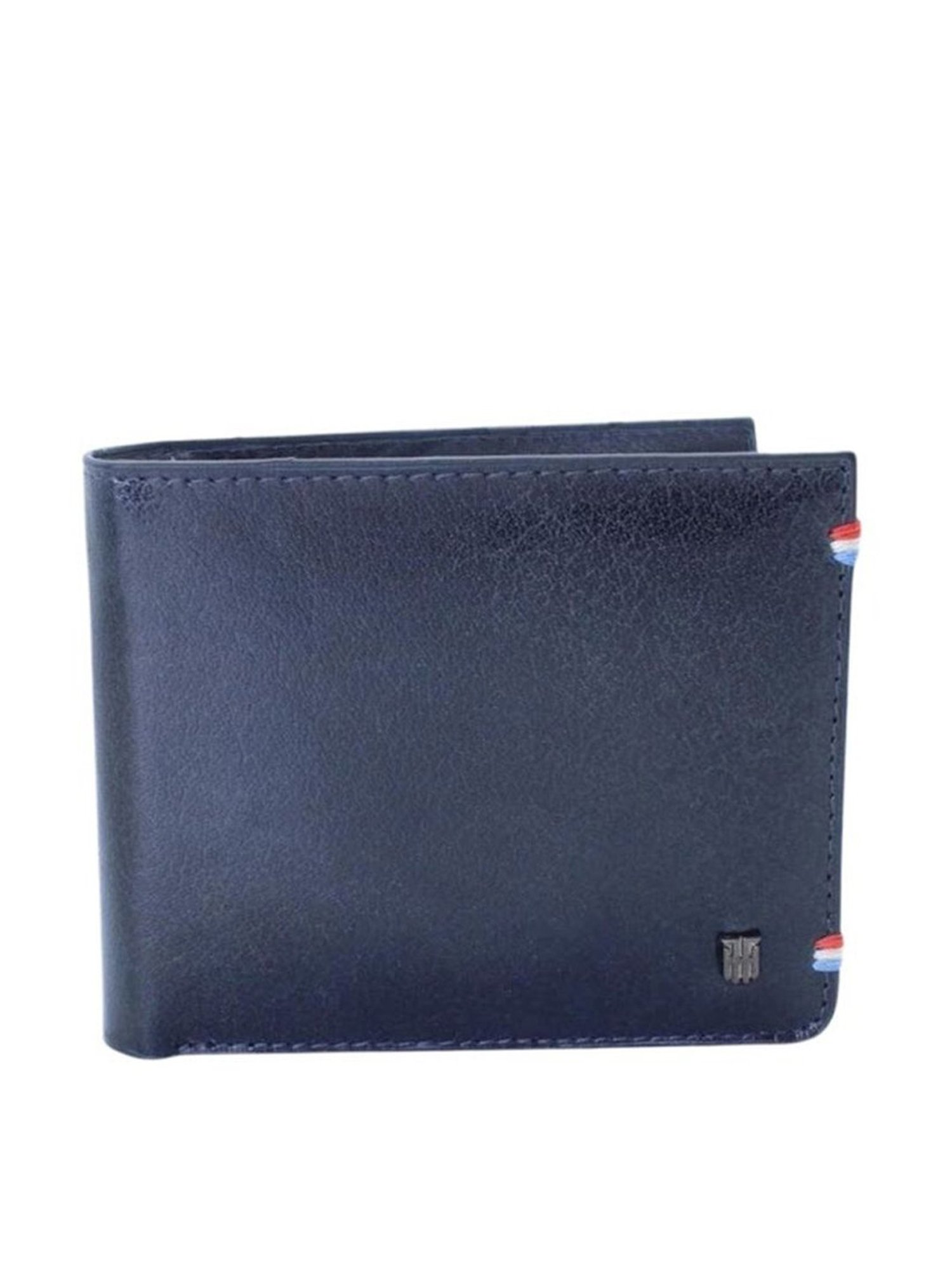 THE HOLISTIK Sterling Navy Blue Casual Leather Bi-Fold Wallet for Men