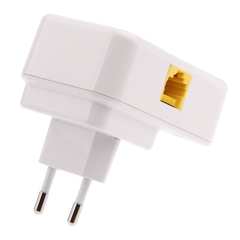 2 PCS 7HP120 200Mbps Powerline Network Mini Homeplug AV Ethernet Bridge, EU Plug(White)