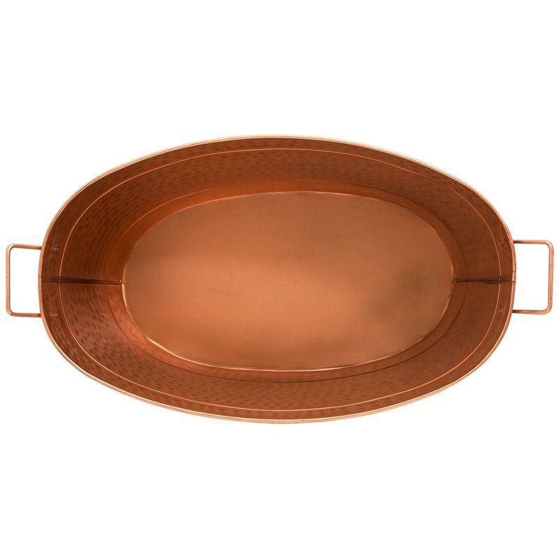 30.5" Large Oval Hammered Tub Copper Plated - ACHLA Designs