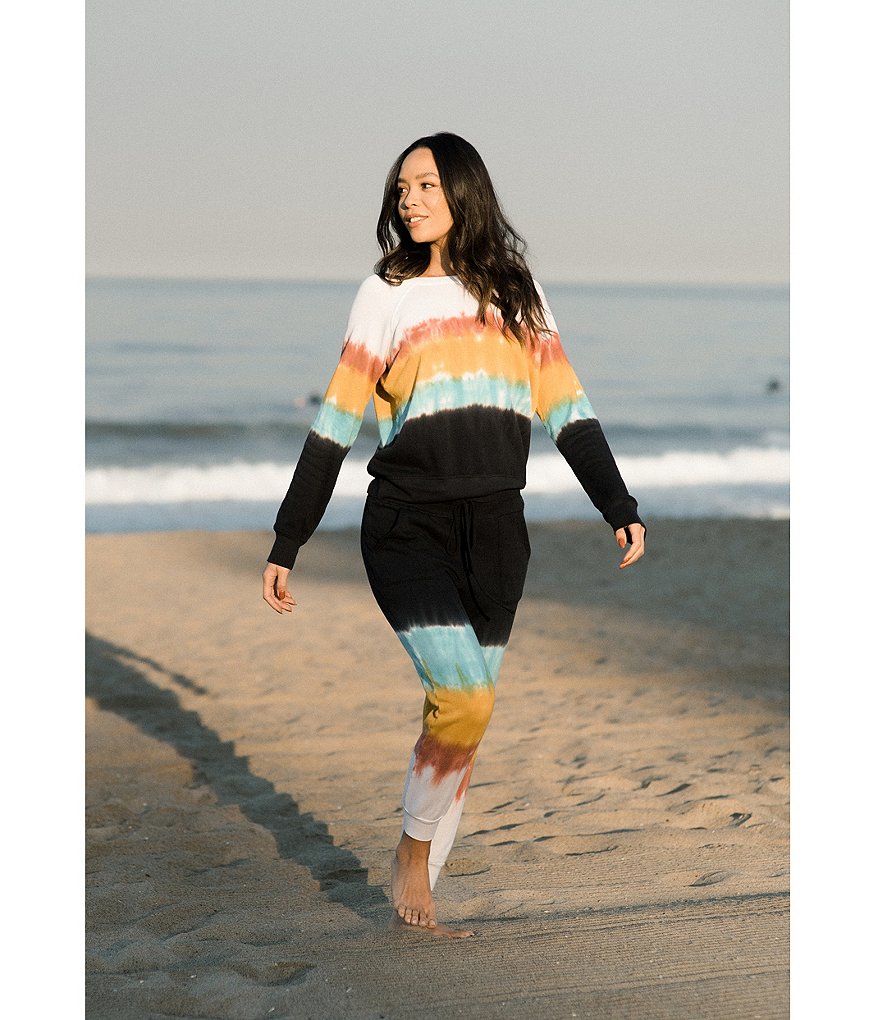 JALA Rainbow Tie-Dye Chill Pullover French Terry Coordinating Lounge Top
