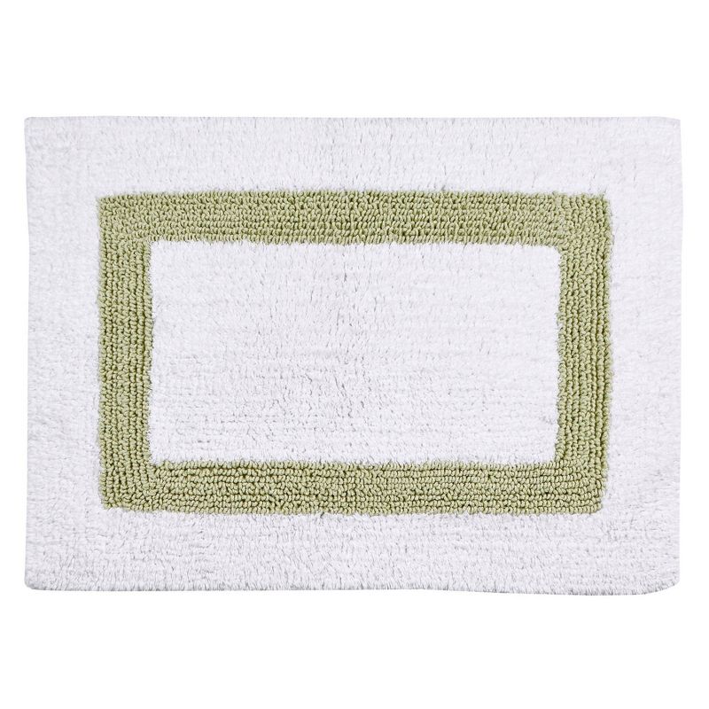 2pc Hotel Collection Bath Rug Set White/Sage - Better Trends
