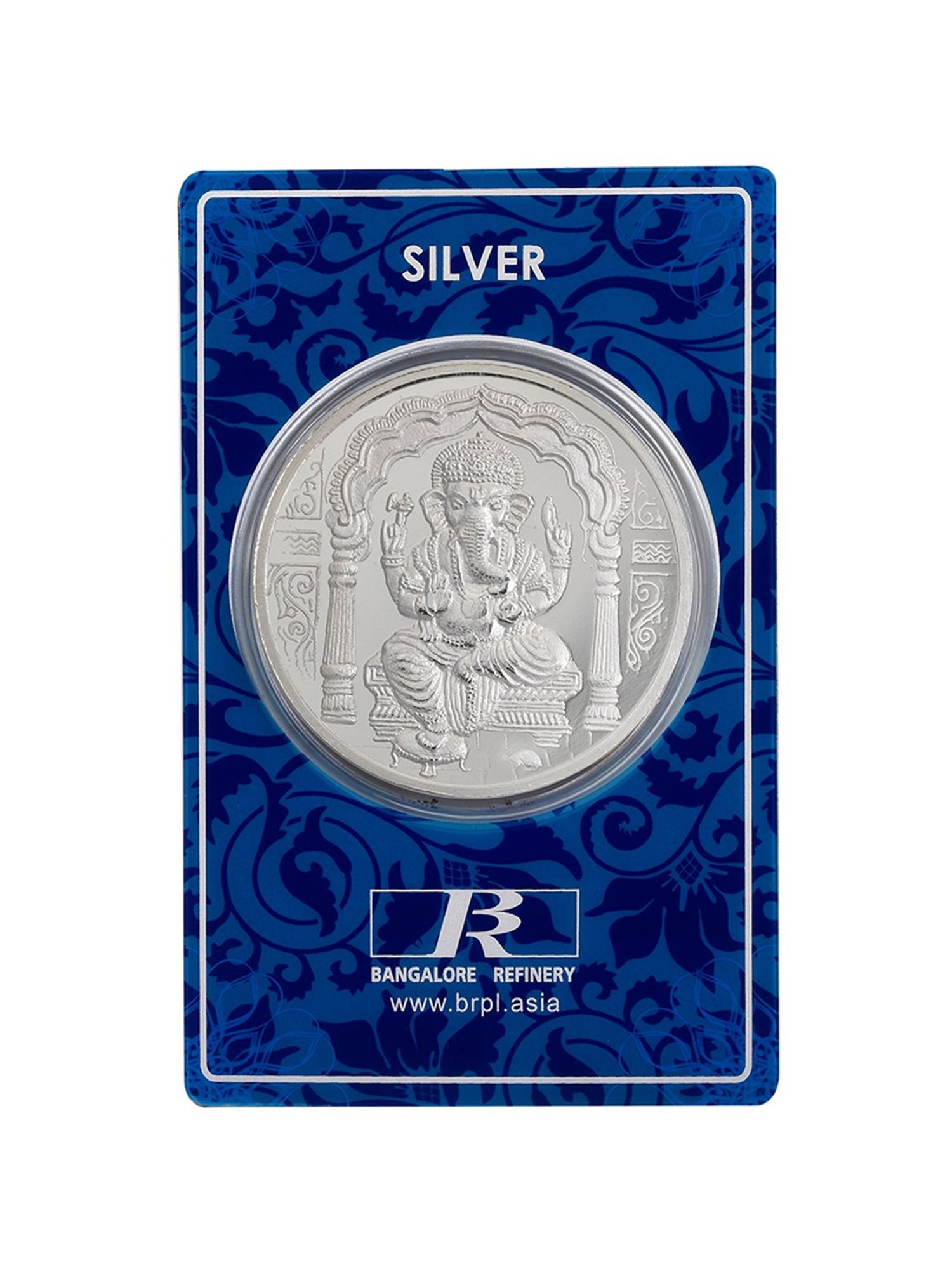 Bangalore Refinery Lord Ganesha 999 50gm Silver Coin