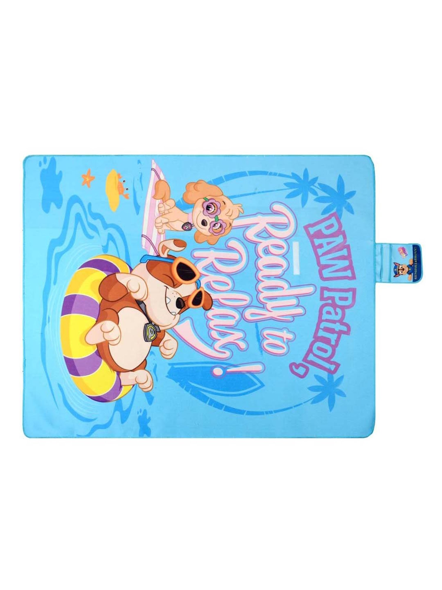 Saral Home Paw Patrol Blue Microfibre Kids Picnic Mats - Set of 1