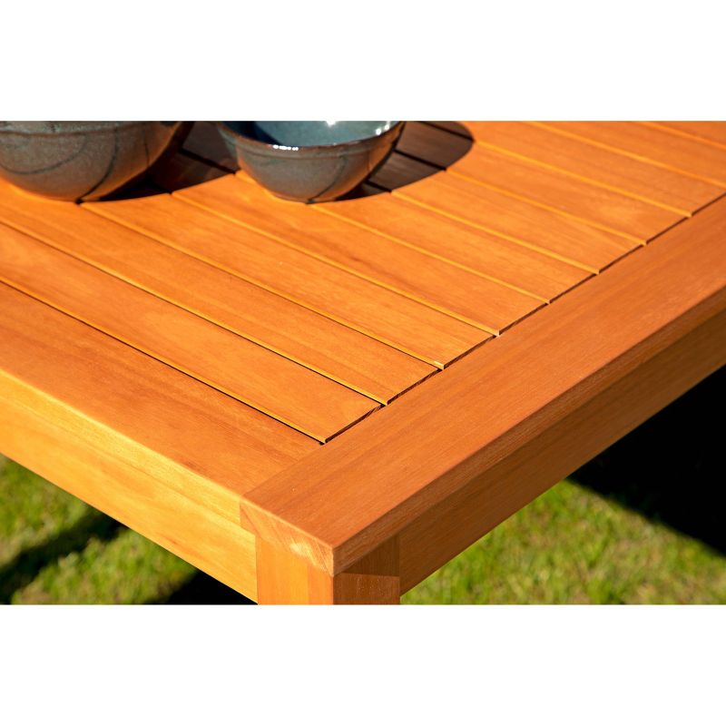 Tanner Eucalyptus Wood Outdoor Rectangle Dining Table - Natural Brown - Coaster