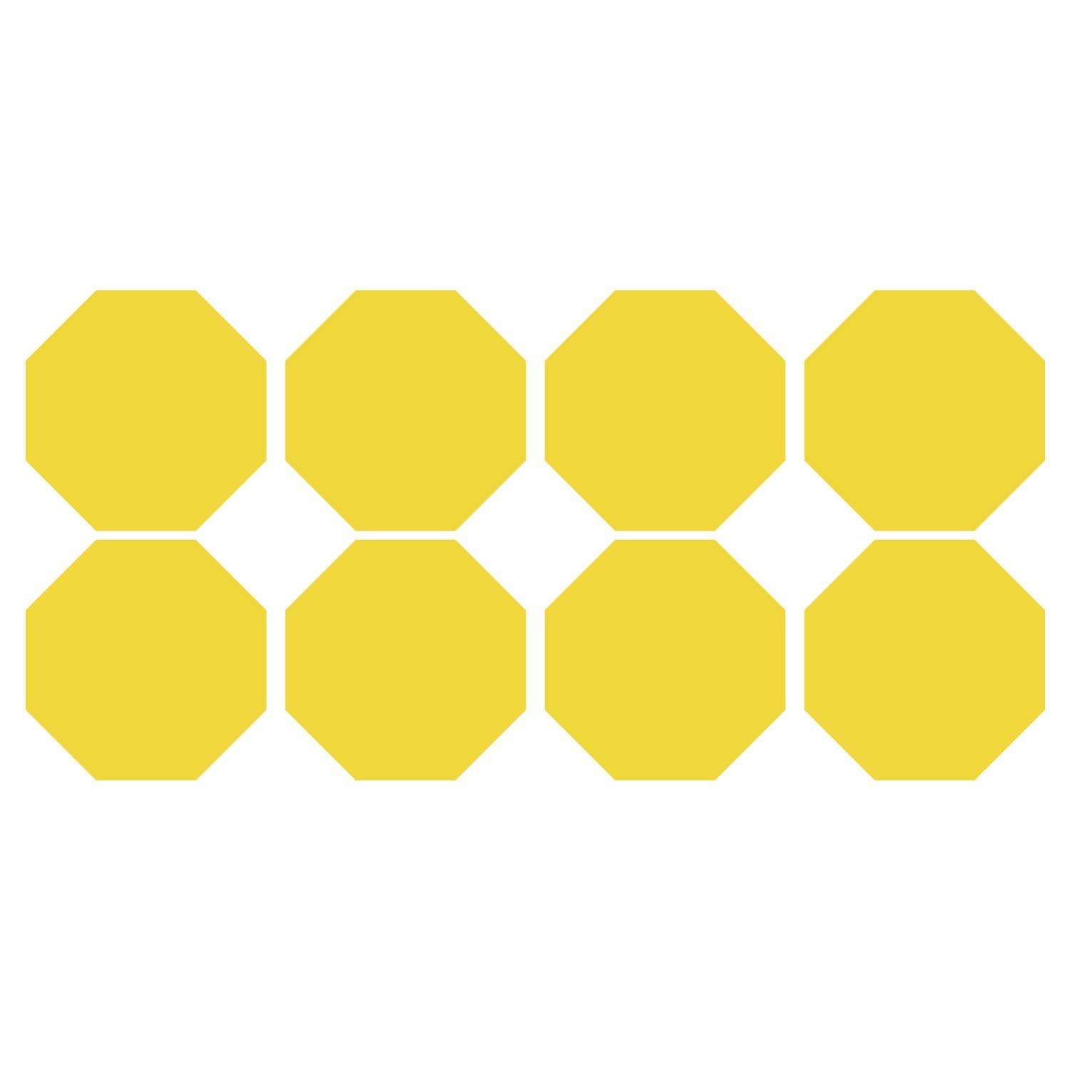 LiteMark 3.5 Inch Black Removable Octagon Decals - Pack of 18