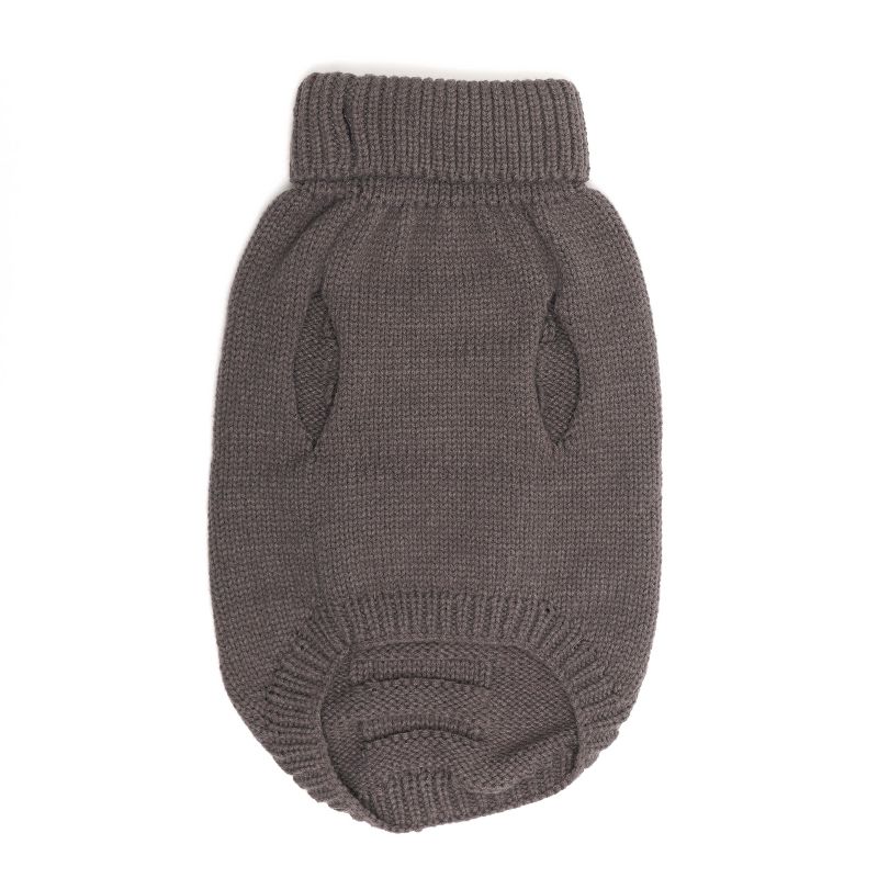 Royal Animals Dog and Cat Turtleneck Sweater - Gray - S
