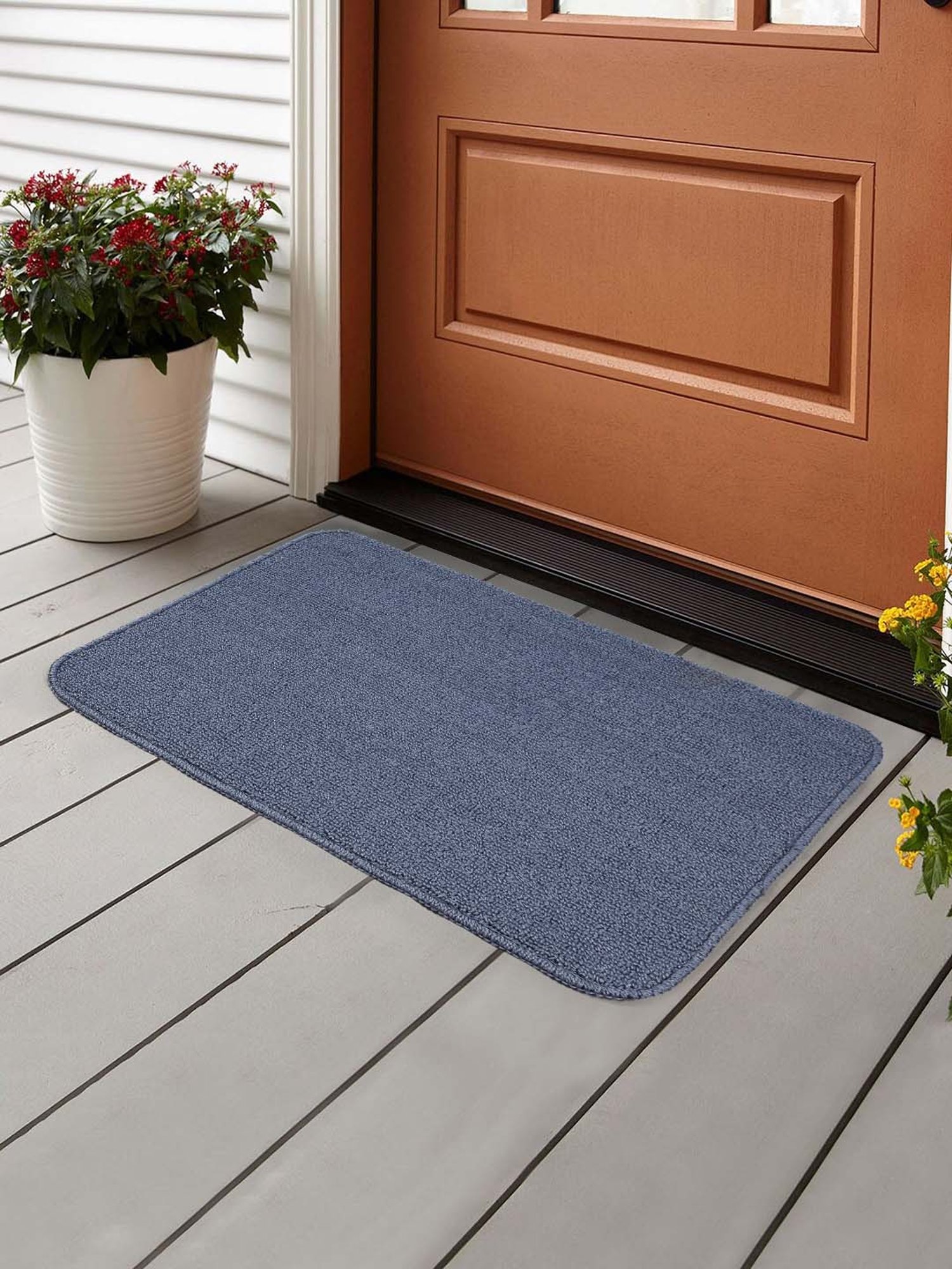 Saral Home Black Jute 1791 GSM Door Mat - Set of 1