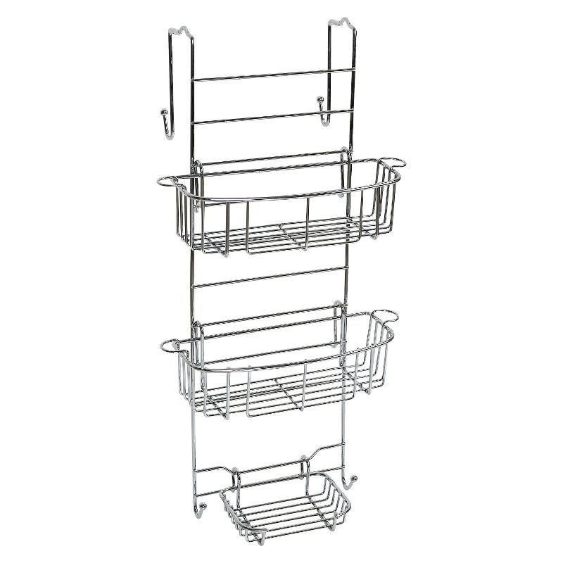 Zenna Home Over the Door Adjustable Rust-Resistant Shower Caddy - Stainless Steel