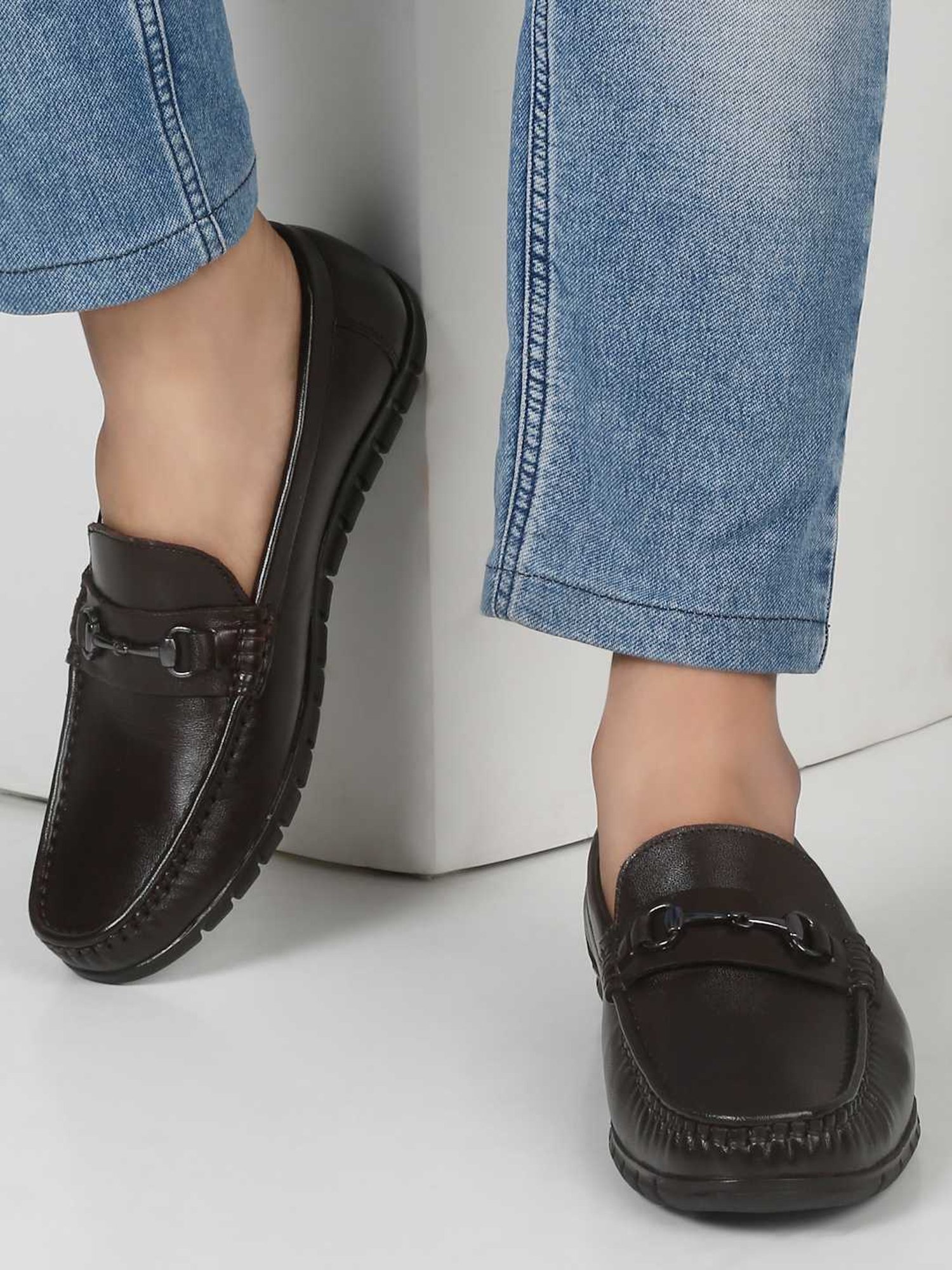 Teakwood Leathers Men's Brown Casual Loafers