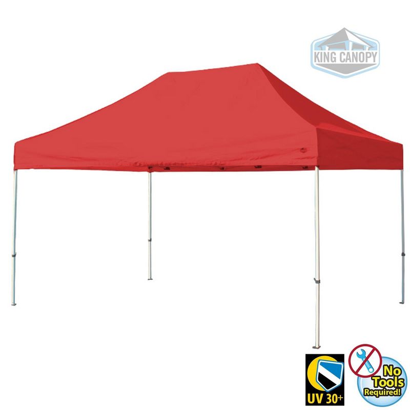 King Canopy 10'x15' Festival Instant Pop Up Tent with Red Cover