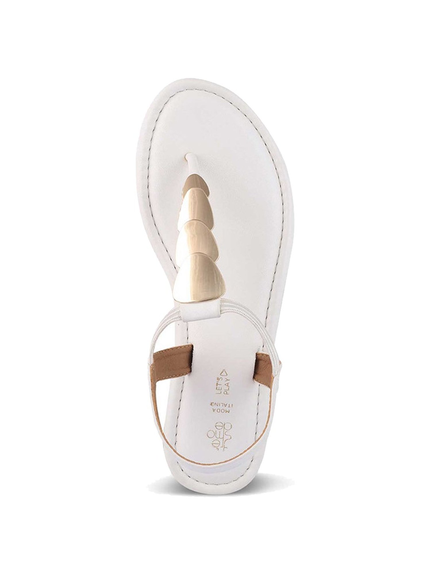 Tresmode Women's White Sling Back Sandals