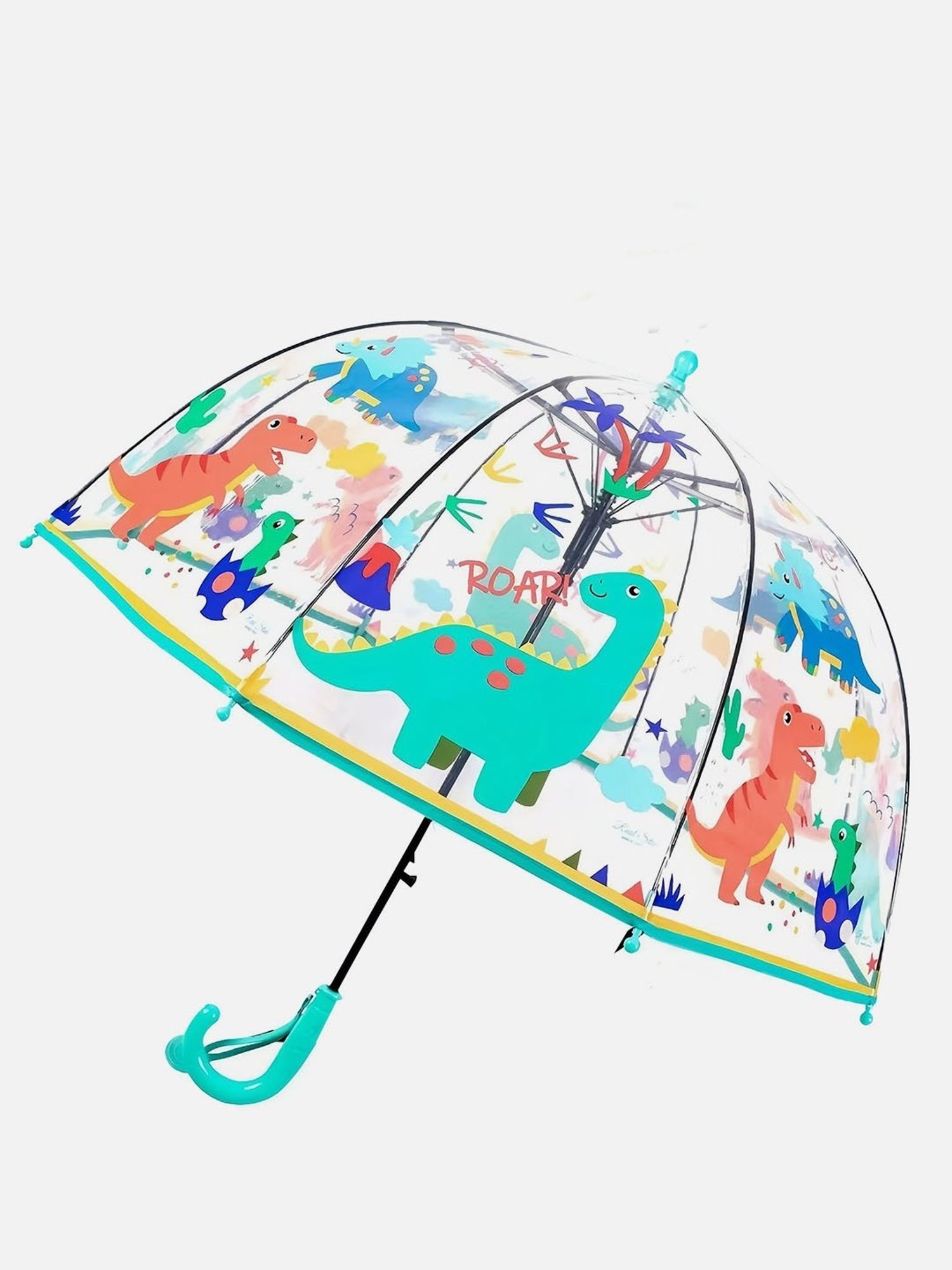 Little Surprise Box Green Polyester Printed 2 Fold Umbrella