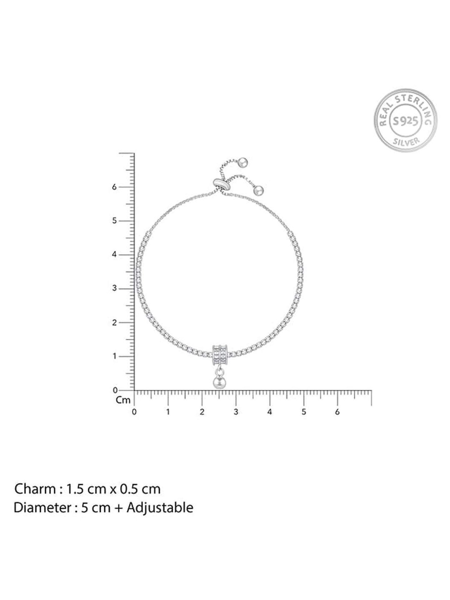 GIVA 925 Silver Roll of White Tennis Bracelet for Women & Girls