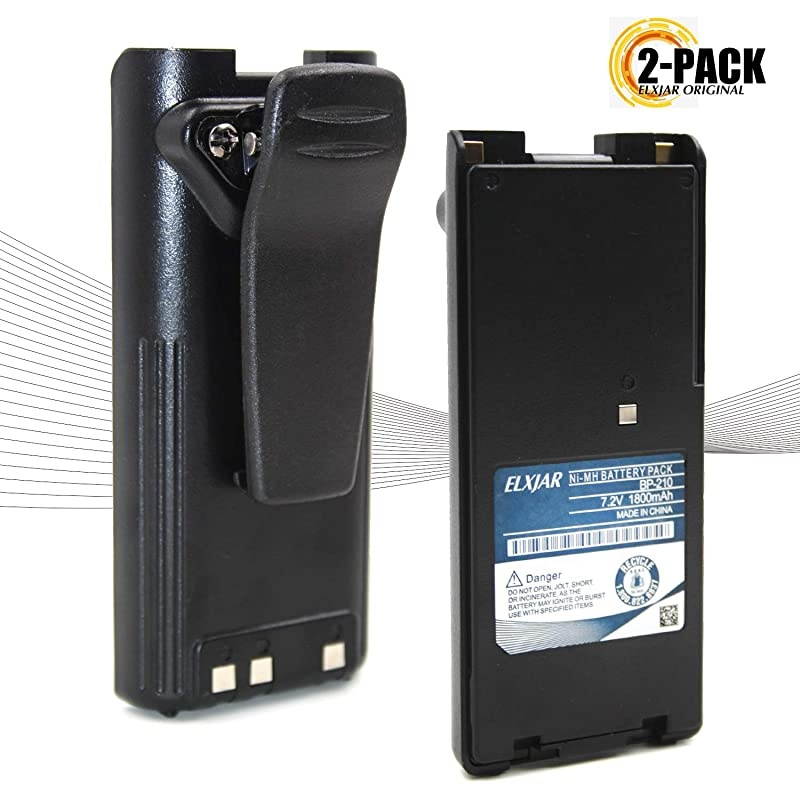 72V 1800mAh BP210 Replacement NiMH Battery for ICOM Radios CA6 ICA24 ICF30GT ICF30GS ICF40GT ICF40GS ICF3GT ICF3GS ICV8 TwoWay Radio BP209 BP222 BP209N BP210N BP222N