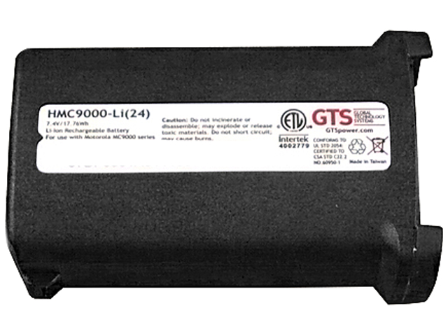 GTS HMC9000-LI(24) direct replament battery for Zebra MC9000/91XX/92XX series scanners (OEM Equivalent# KT 21 61261 01 / 21 65587 01 / 21 65587 02 / BTRY-MC9X-26MA-01
