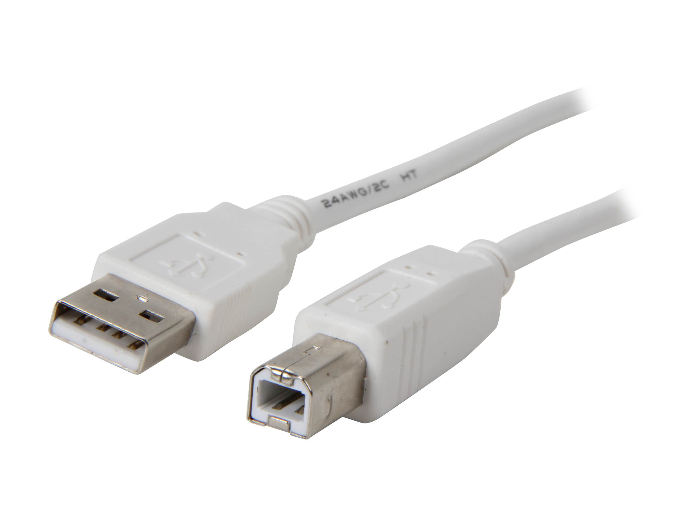 BYTECC USB2-15AB-W Type A Male to Type B Male Cable
