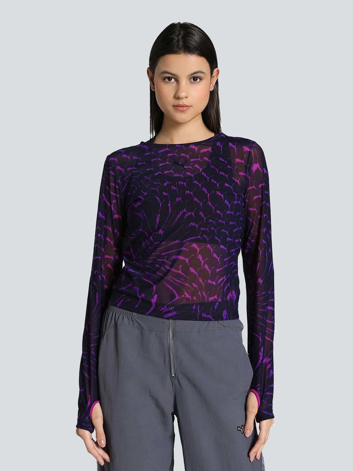 Puma Midnight Plum Printed Top