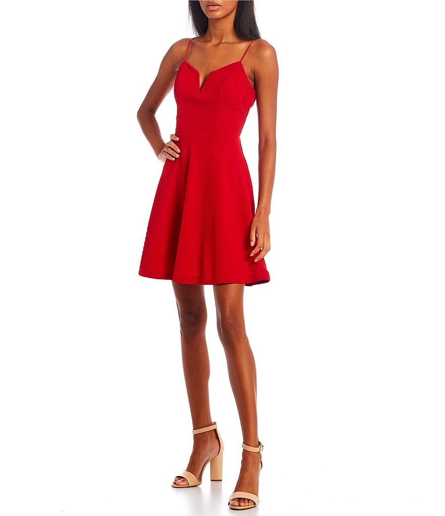 City Vibe Sleeveless Fit And Flare Dress