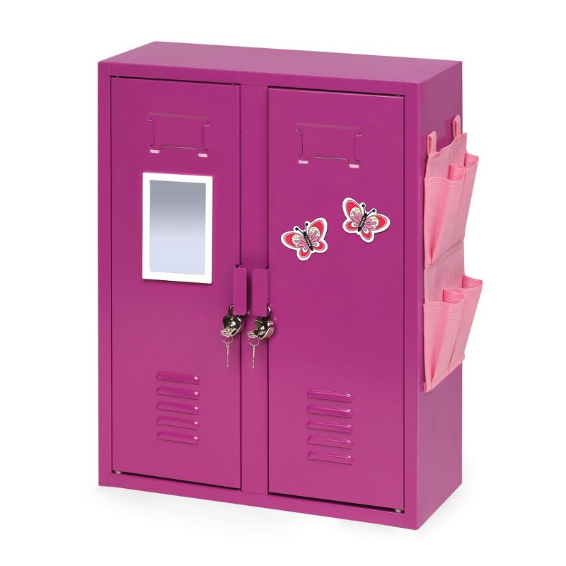 School Style Double Doll Locker - Purple