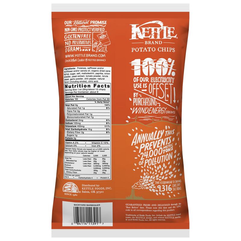 Kettle Backyard Barbeque Potato Chips - 8.5oz