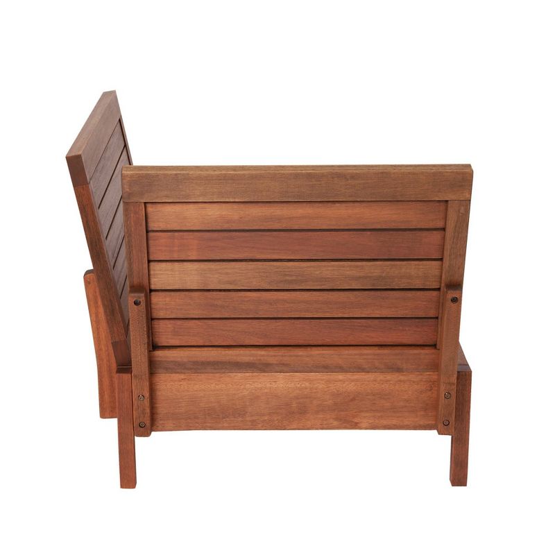 2pc Grass Eucalyptus Corner Chair with Cushions Brown - Alaterre Furniture