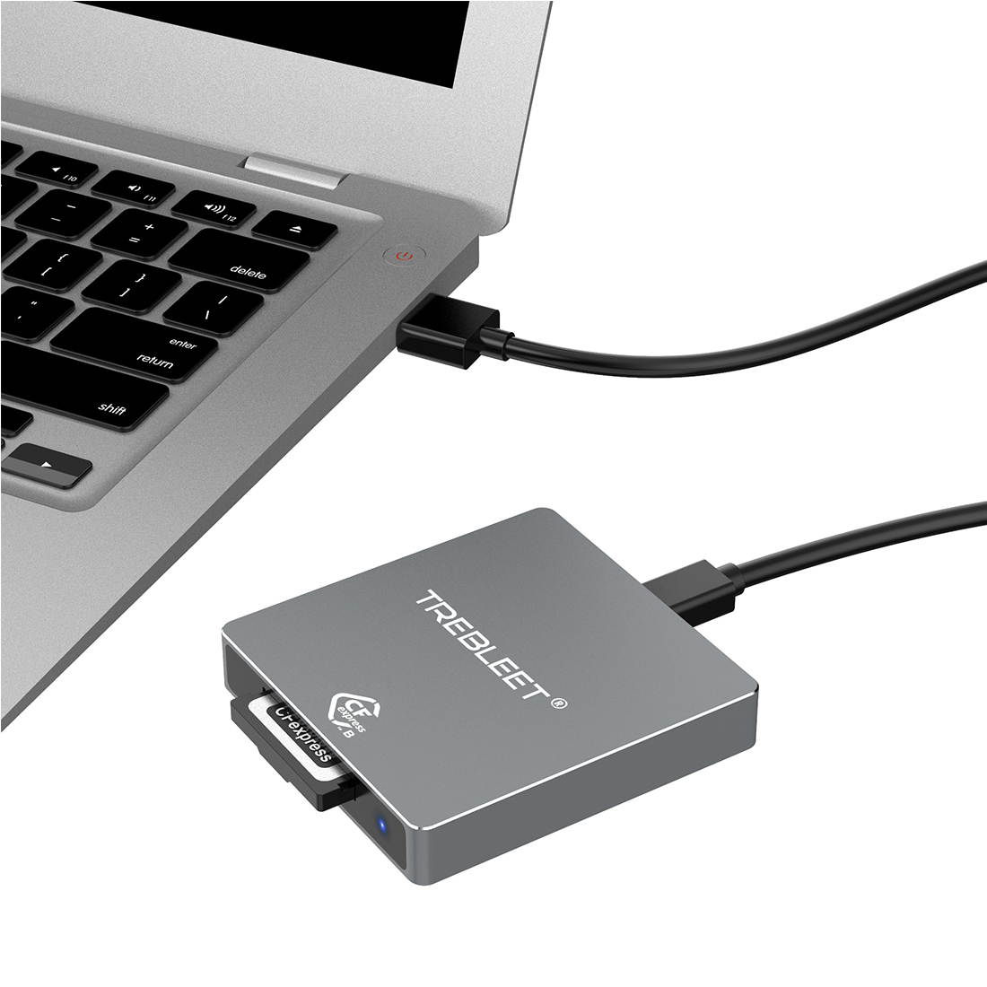 CFexpress Type B Card Reader, USB 3.1 Gen 2 10Gbps, Mini Portable Aluminum External Case, Support Android/Windows/Mac OS