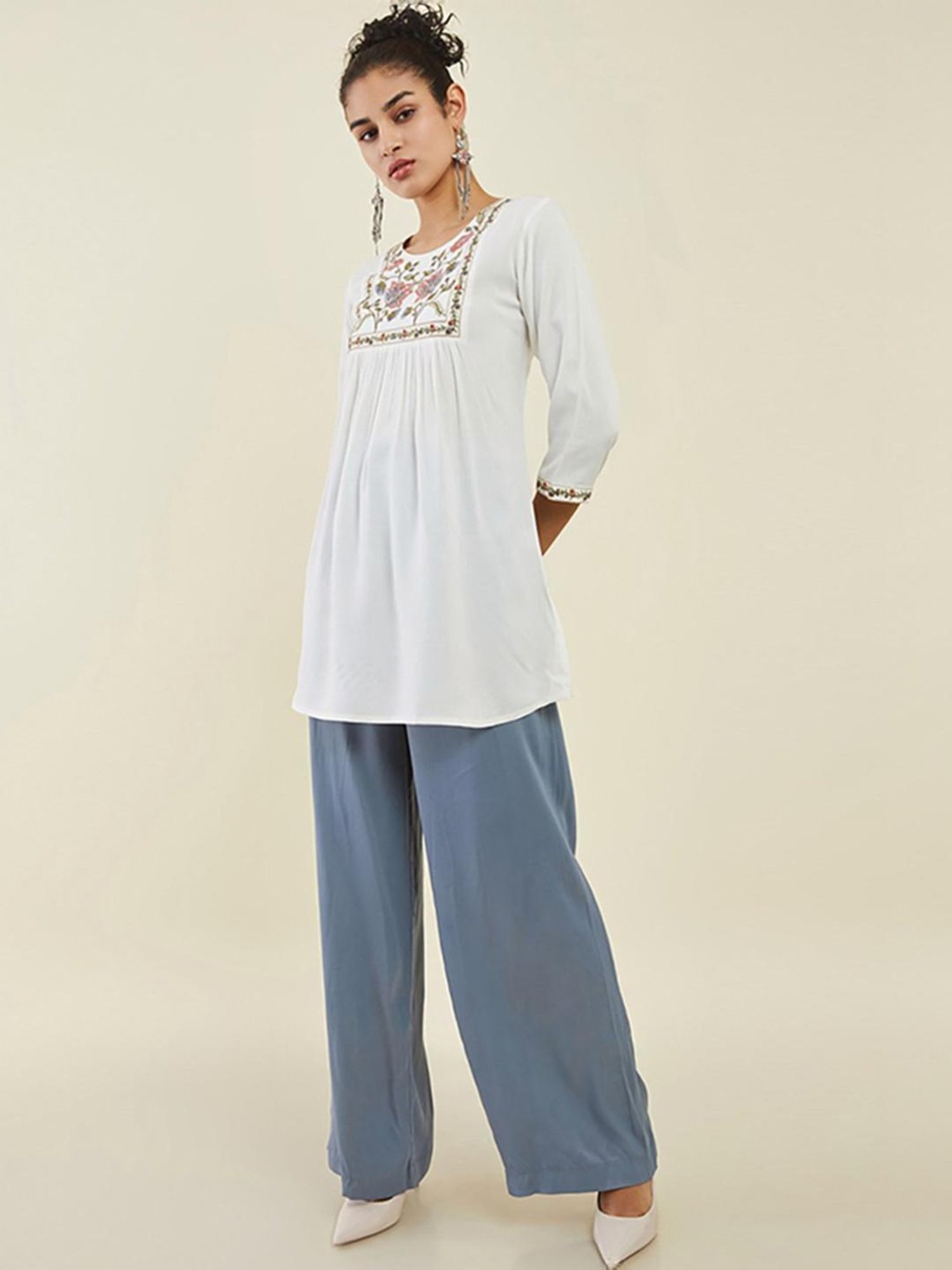 Soch Off-White Embroidered Tunic
