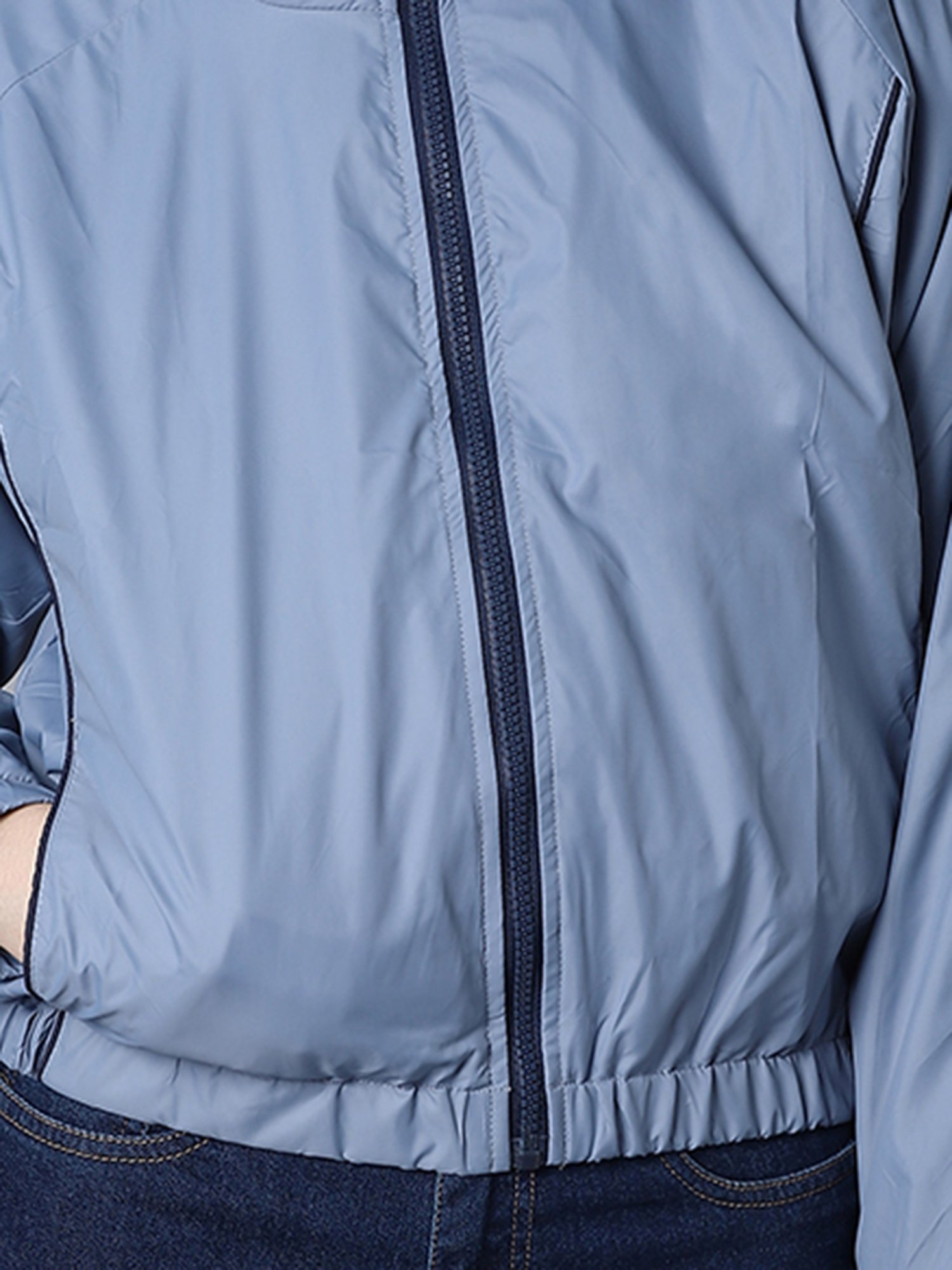 High Star Grey Polyester Regular Fit Sports Jacket