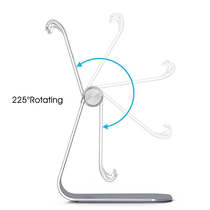 Adjustable Tablet Stand Compatible with iPad Tablets Up to 129 inch and All Cell Phones Stable Sticky Base Grey