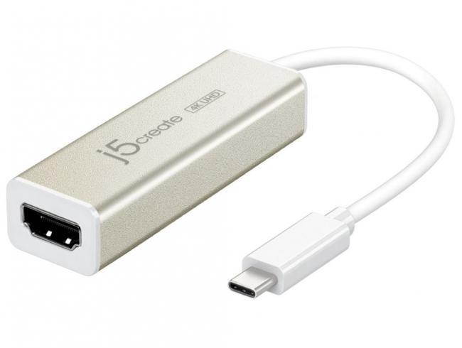 USB C to HDMI Adapter Cable by j5create | 4K@60Hz Type C Dongle Connects External Monitor Display, HDTV, Projector for MacBook, Chromebook, Laptops, Phones, Tablets, PC with USB-C Port