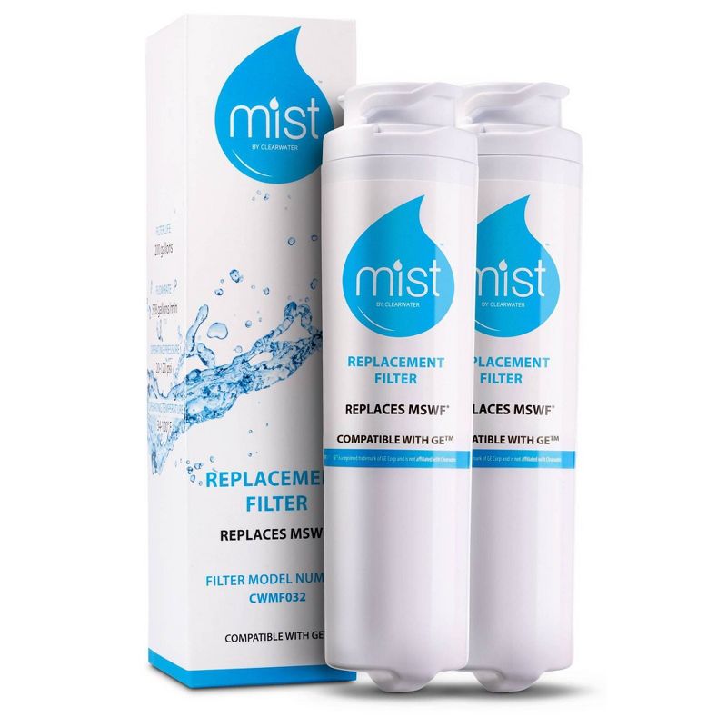 Mist MSWF Refrigerator Water Filter Replacement, Compatible with GE Models 101820A, 101821B and 101821
