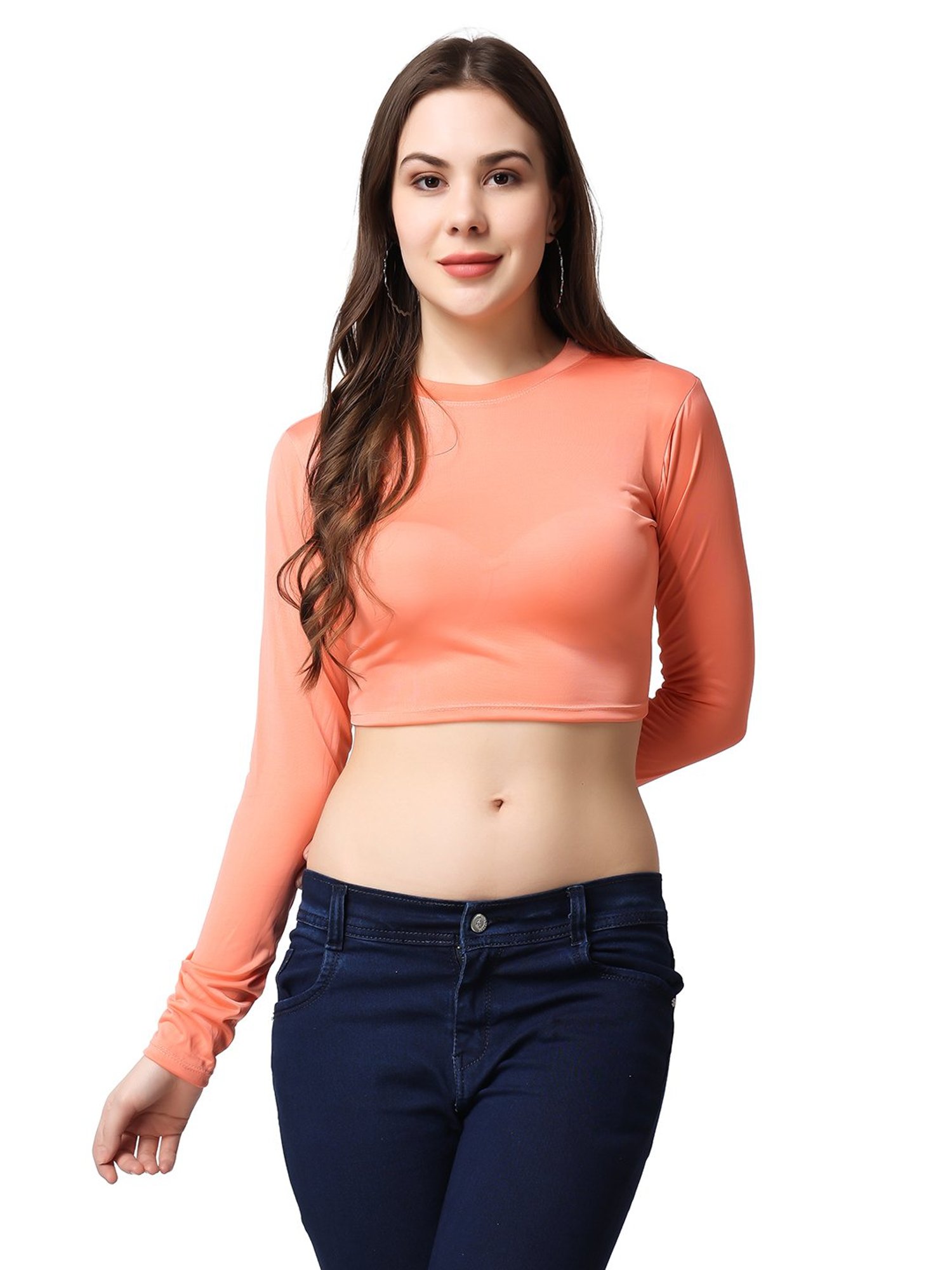 Cation Orange Crop Top
