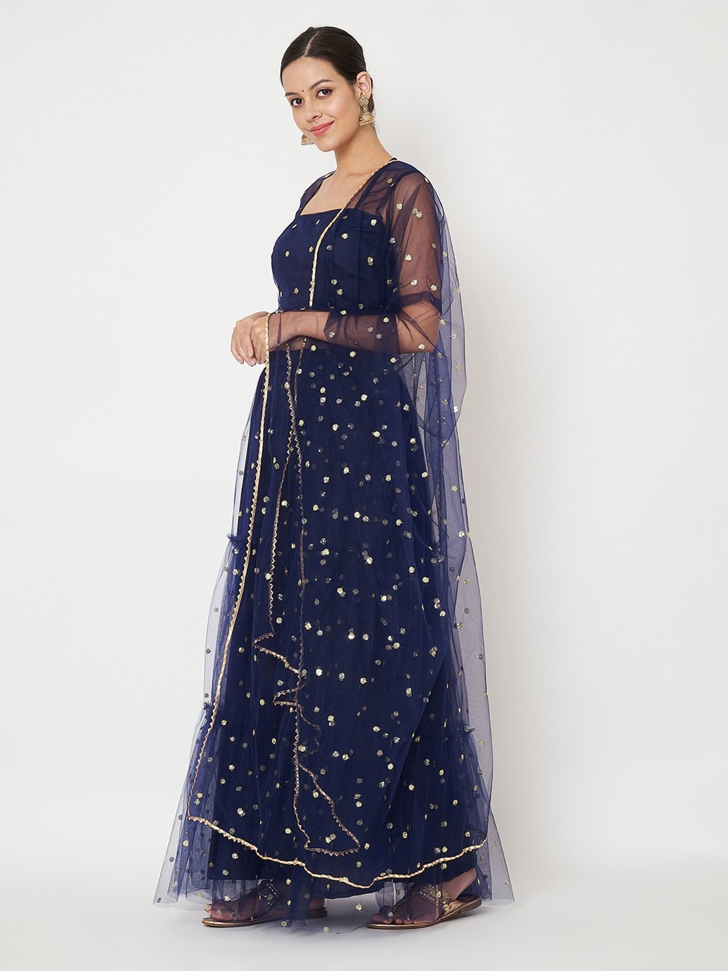 studiorasa Navy Embroidered Lehnga Choli Set With Dupatta