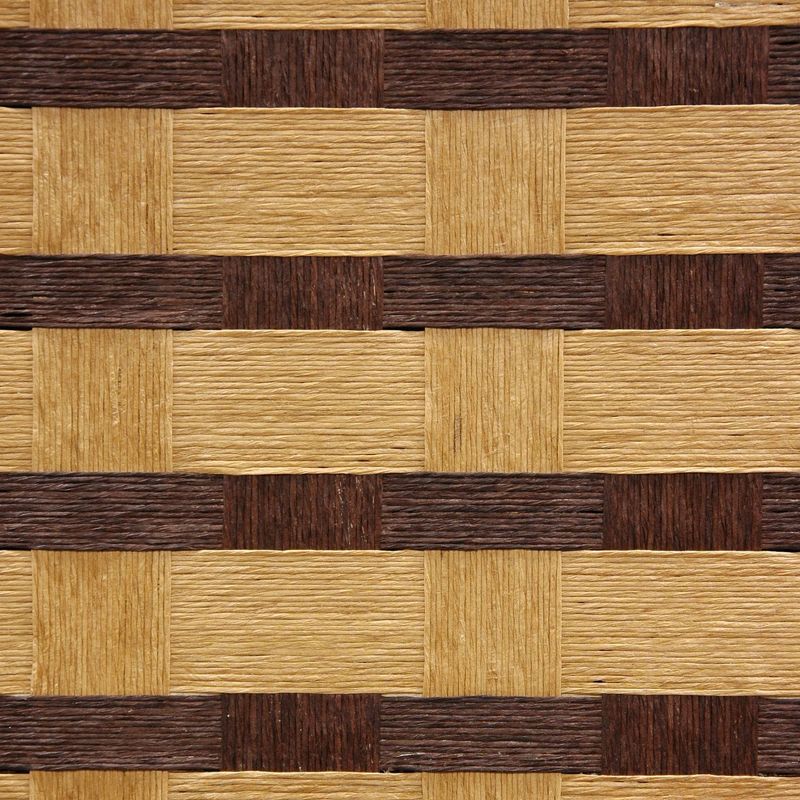 Two-Tone Natural Fiber Room Divider - Oriental Furniture