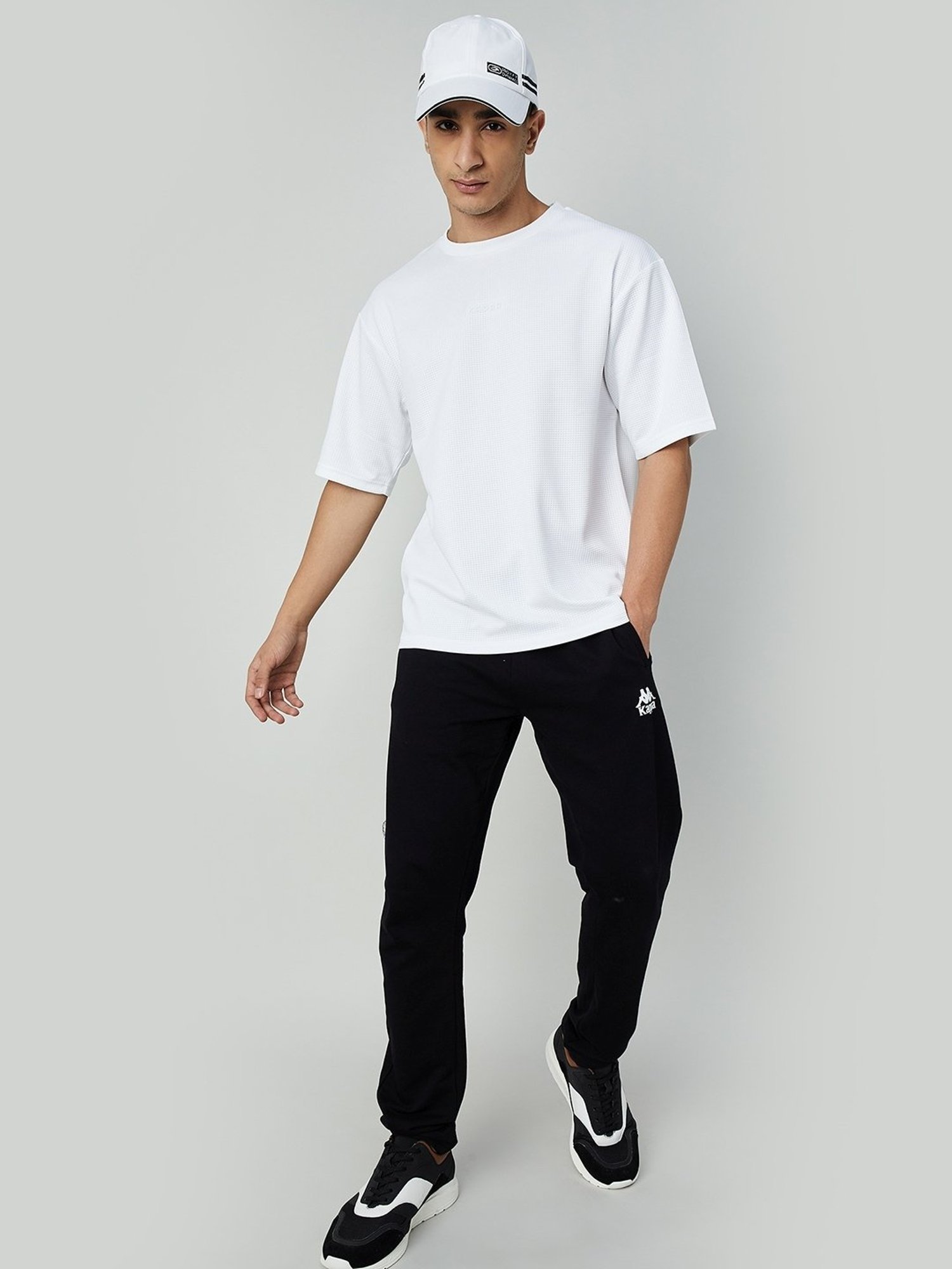 Kappa White Regular Fit Printed T-Shirt