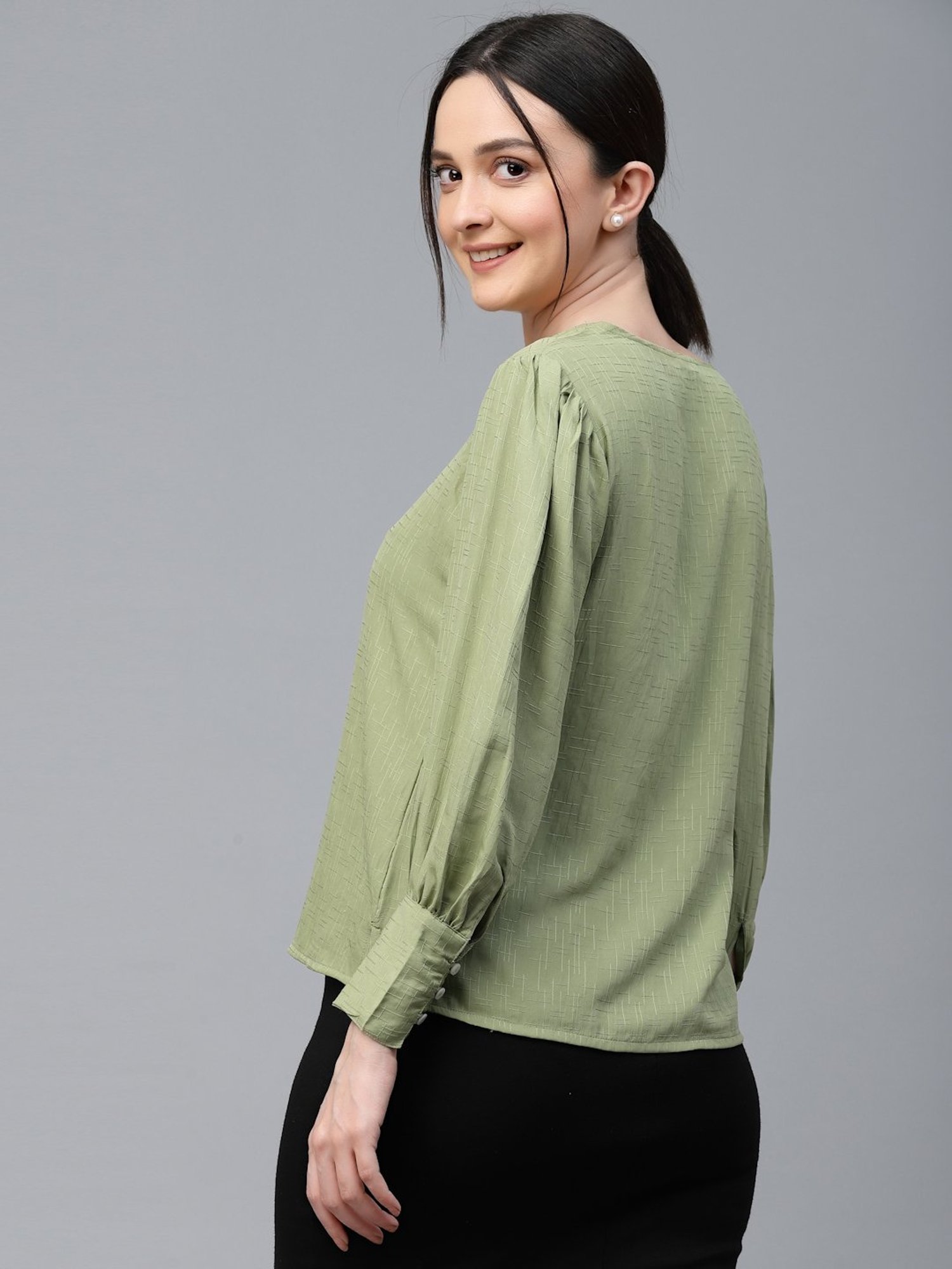 Style Quotient Sage Green Top