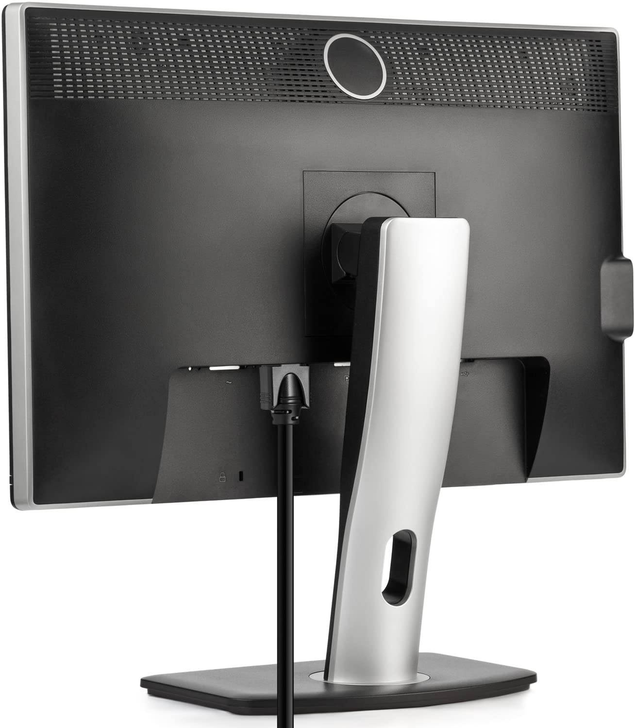 15 Feet Monitor Power Cable 360 Rotating Flat Plug C13 Power Cord for Monitor PC Desktop Printer Scanner 16 AWG NEMA 5-15P to IEC13 - UL Approved