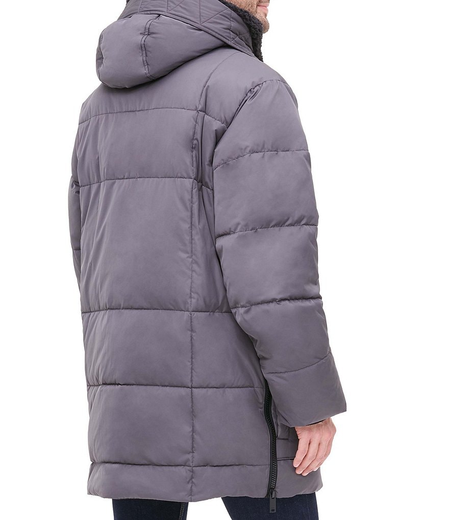Cole Haan Hooded Down Zip Front Puffer Jacket