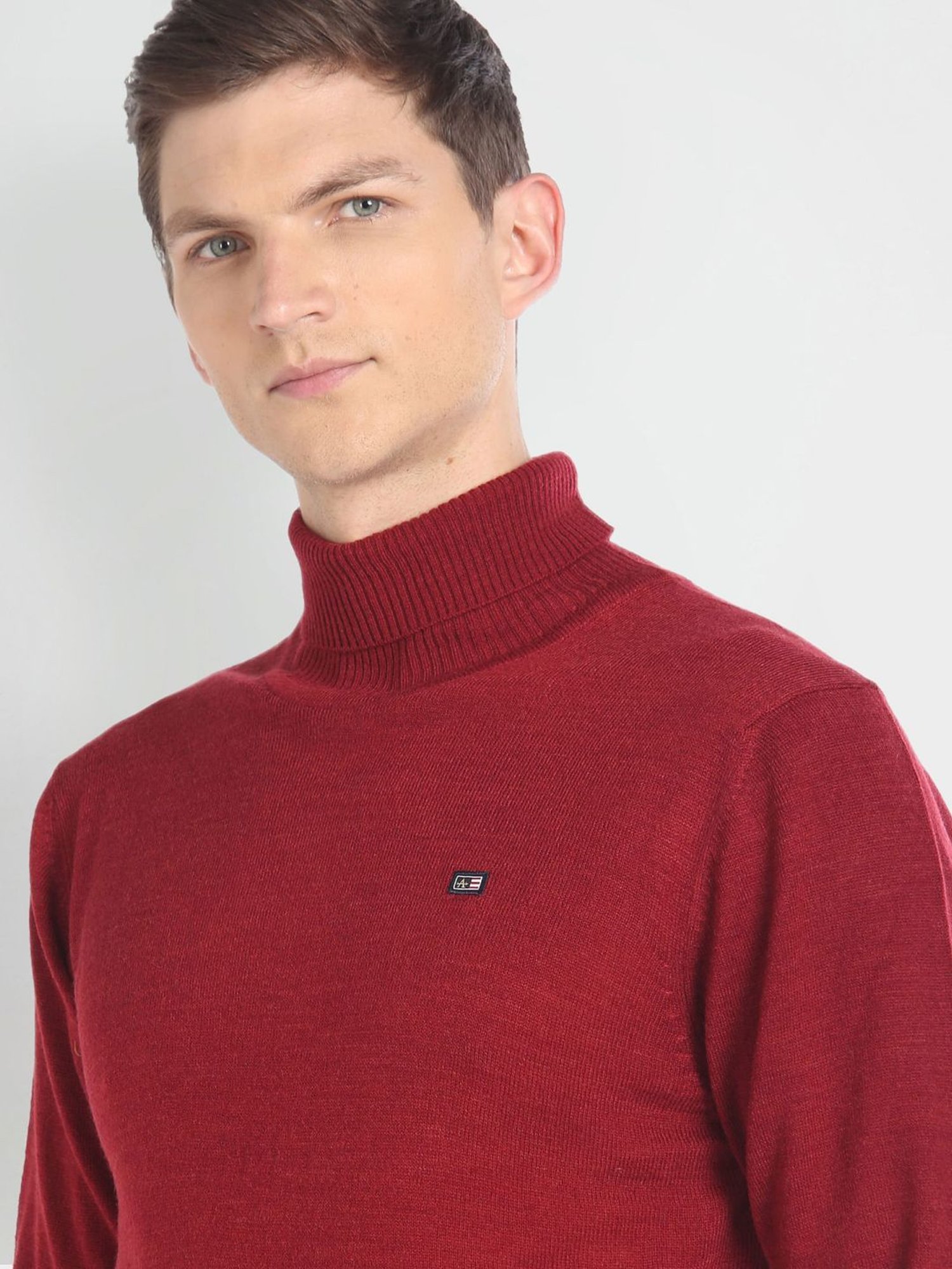 Arrow Sport Burgundy Regular Fit Sweater
